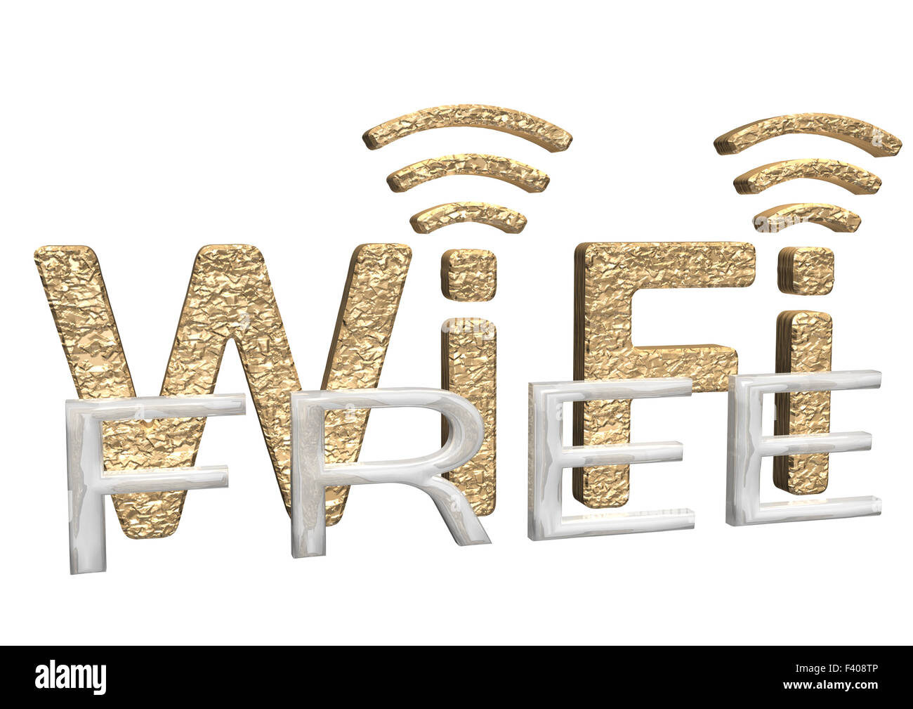 Sign of a free wireless communication Stock Photo