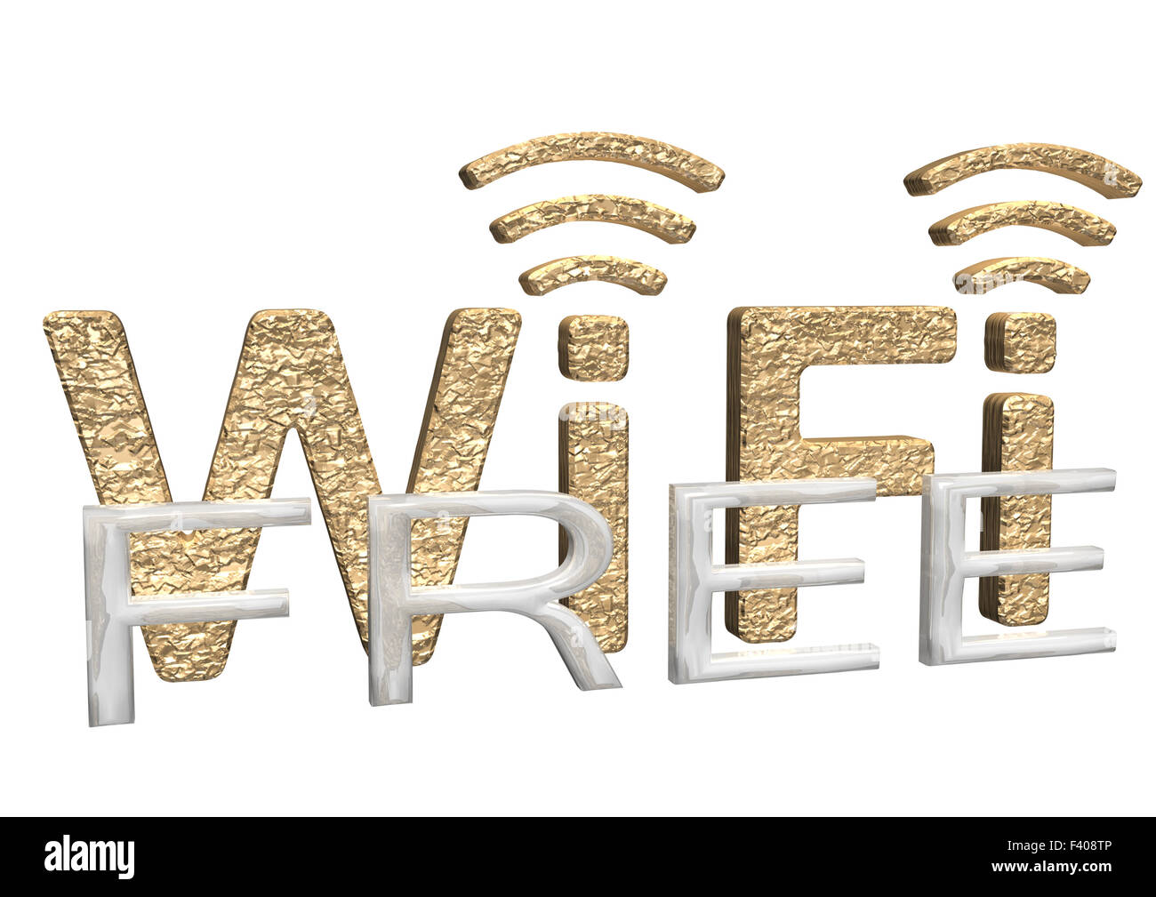 Sign of a free wireless communication Stock Photo - Alamy