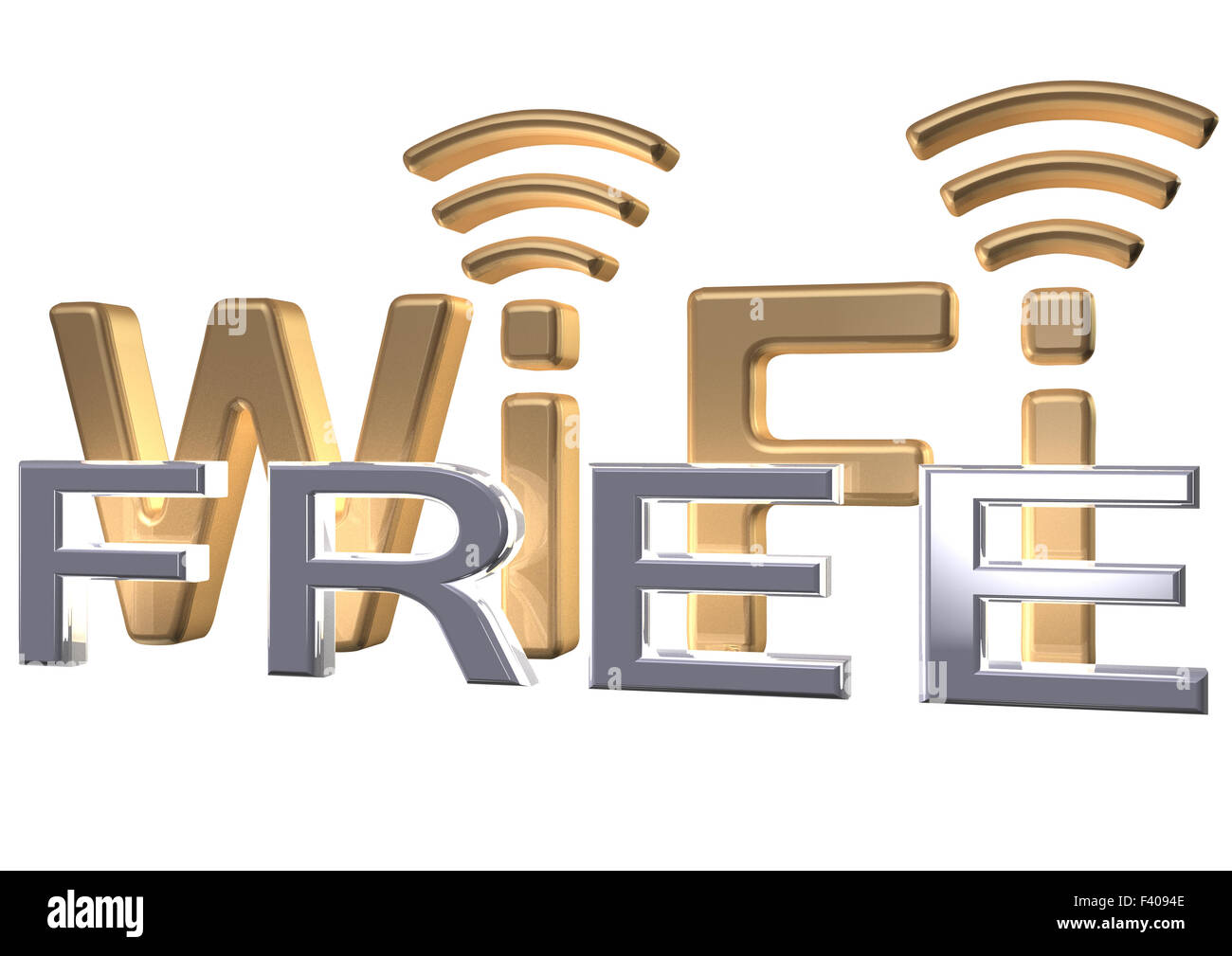 Sign of a free wireless communication Stock Photo - Alamy