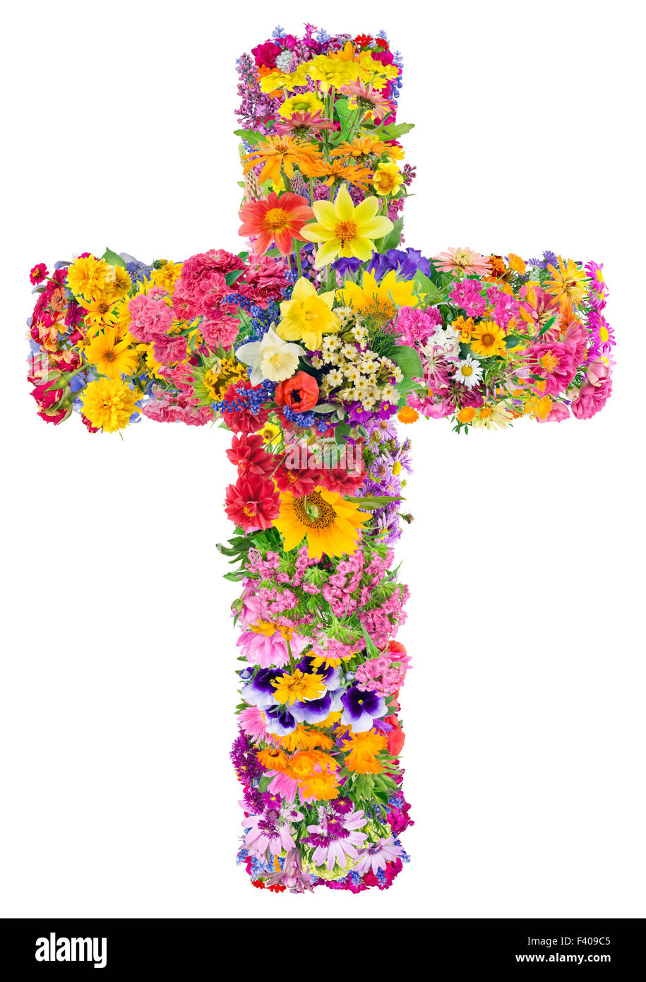 Flowers of a cross of Jesus Stock Photo