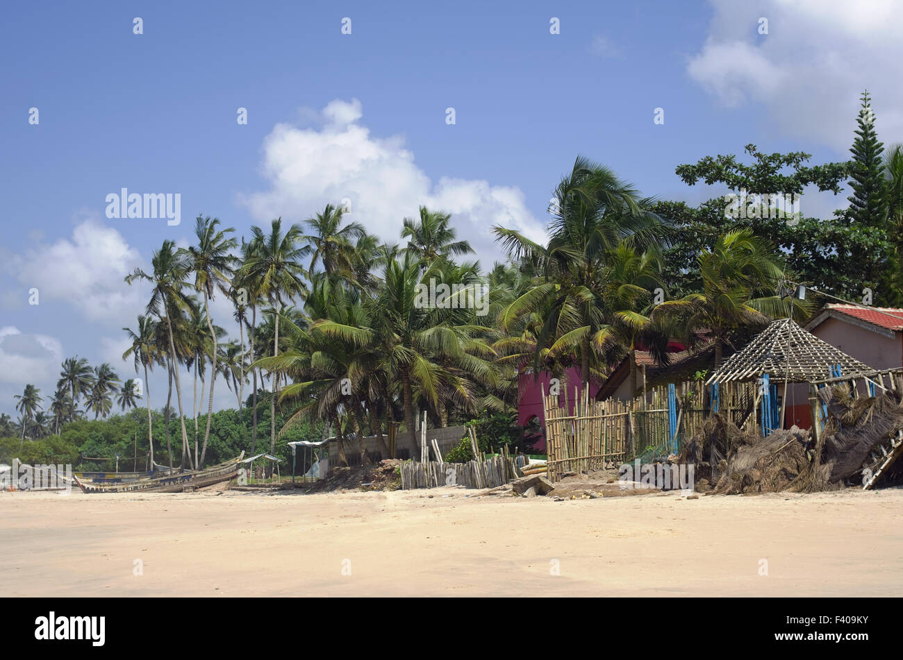 Fishing African village Stock Photo