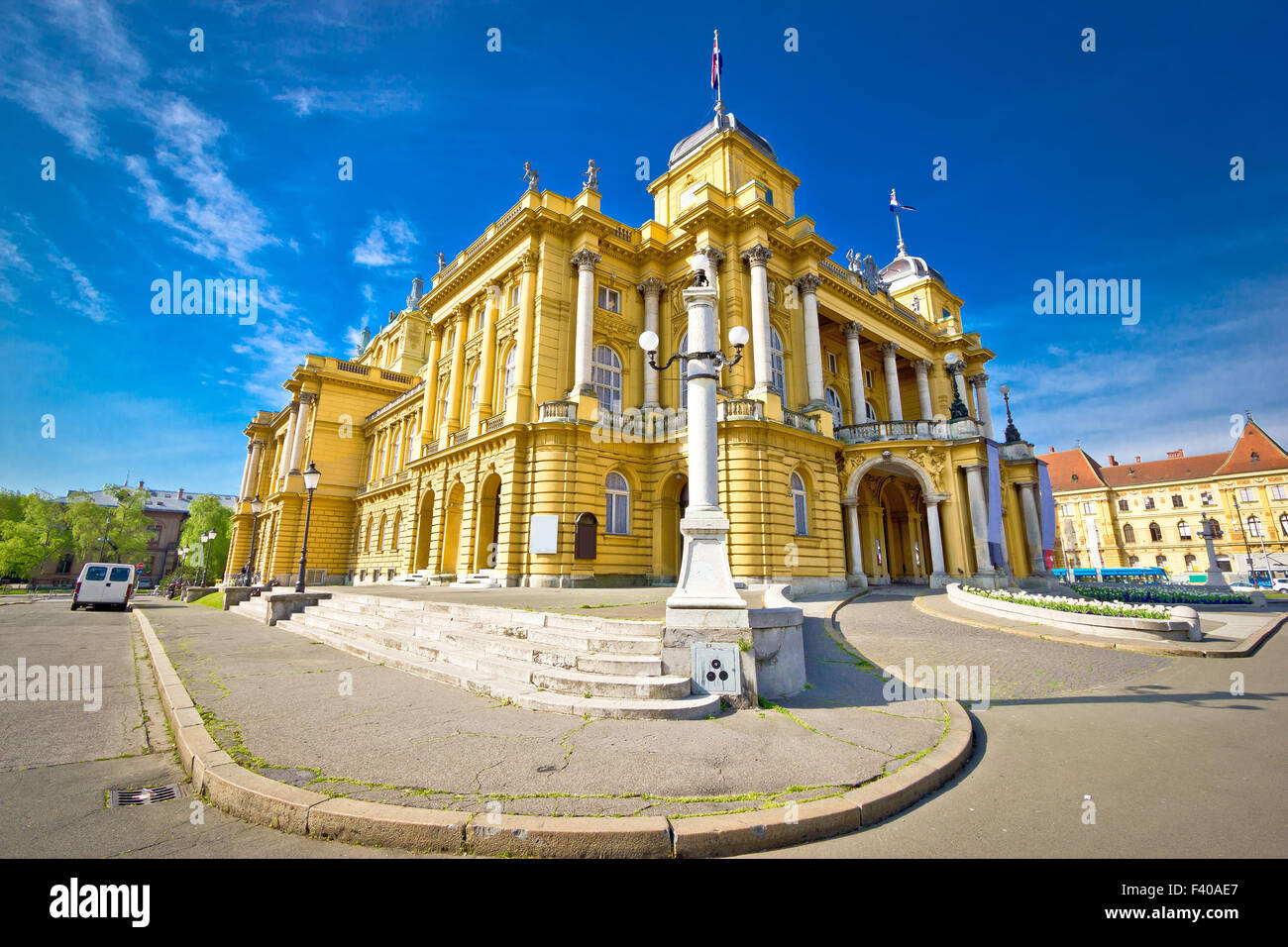 Croatian national theater of Zagreb Stock Photo