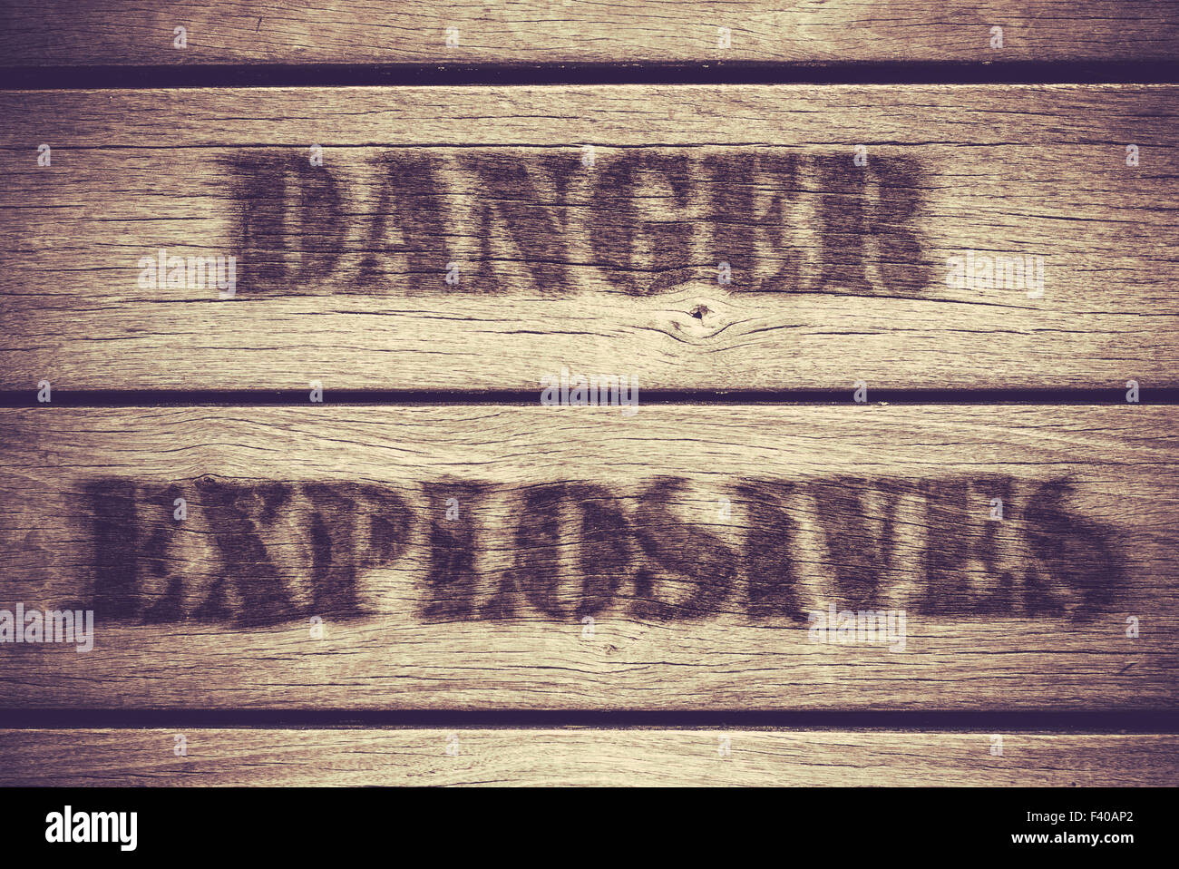 Danger Explosives Stock Photo