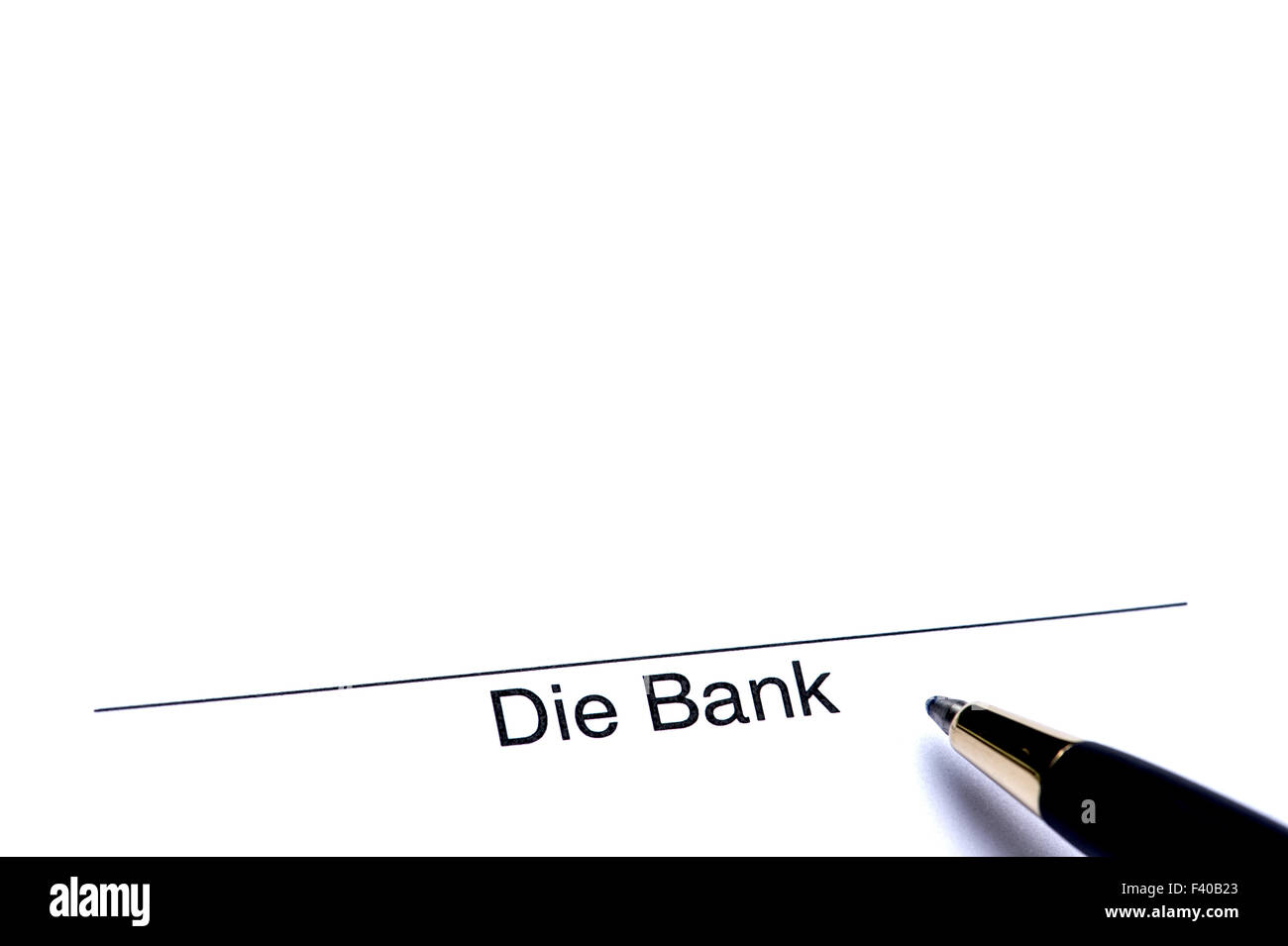 Signature of the Bank Stock Photo