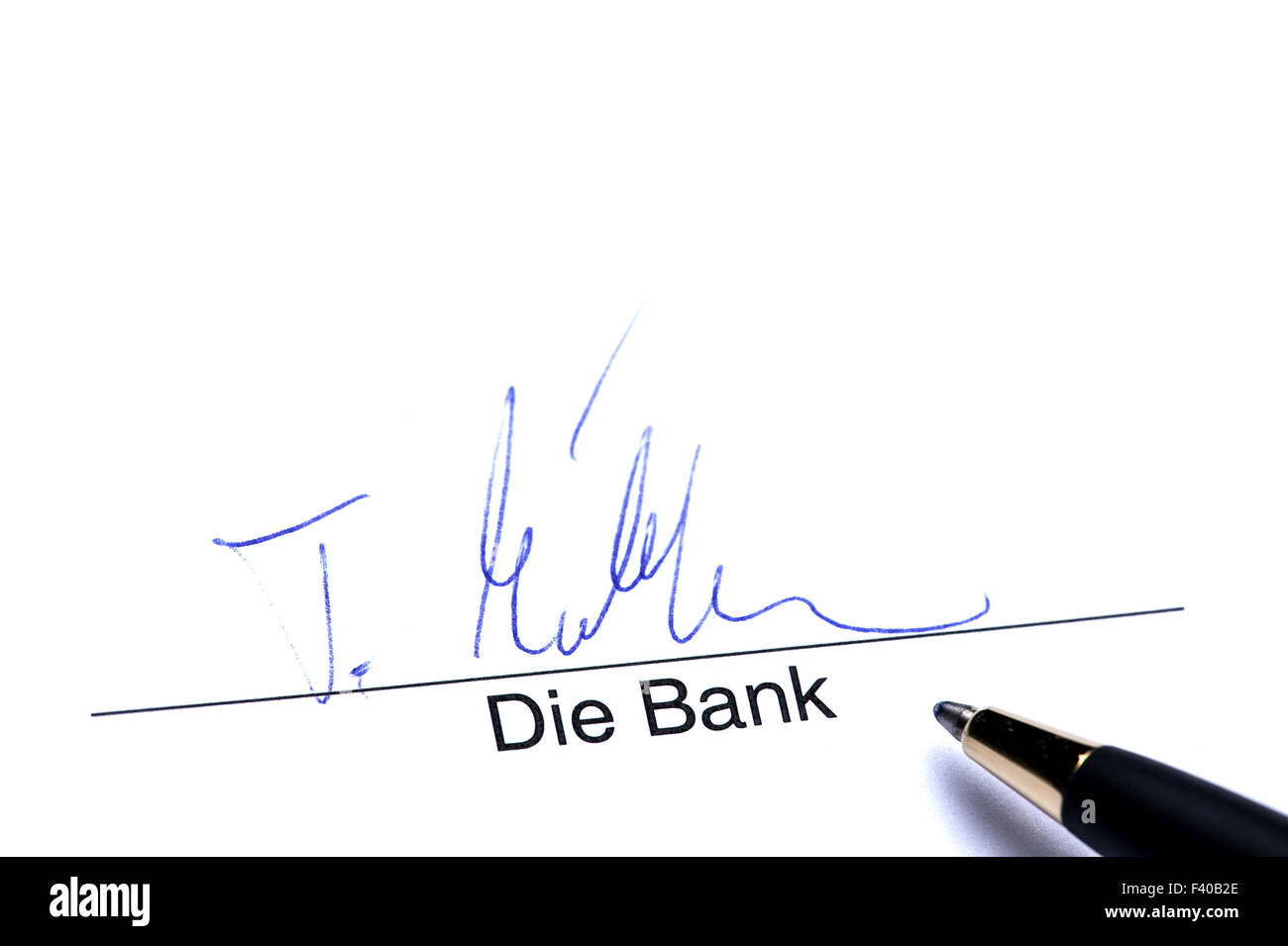 Signature of the Bank Stock Photo