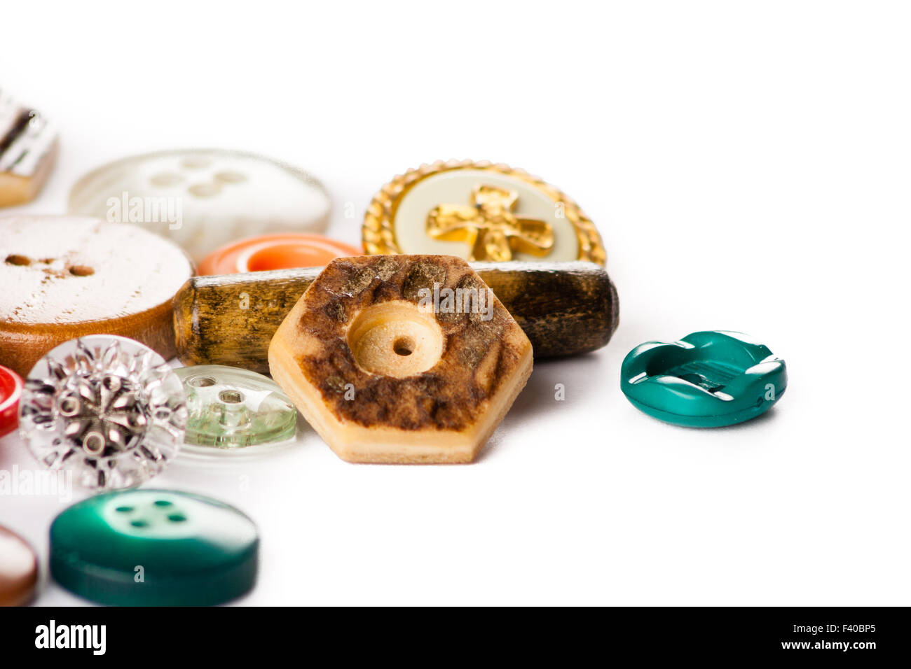 vintage buttons Stock Photo