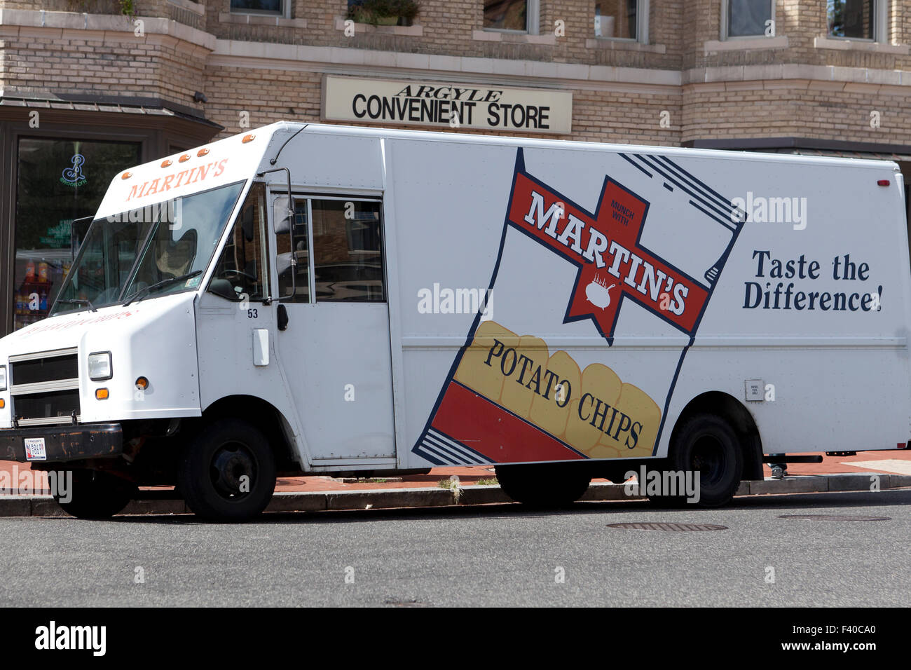 Martin's Potato Chips delivery truck USA Stock Photo Alamy