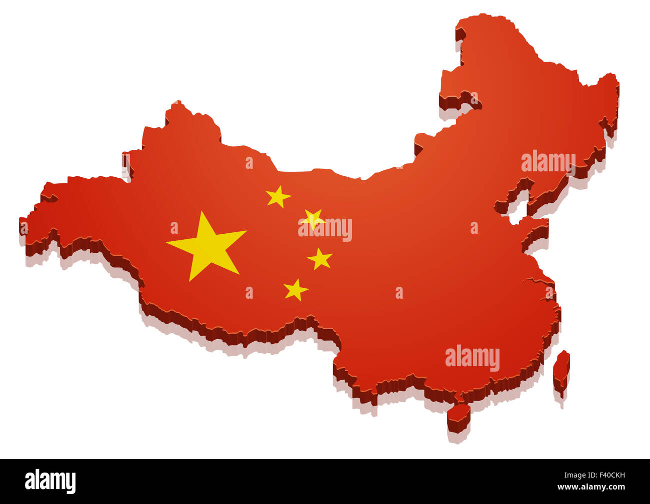 Map China Stock Photo