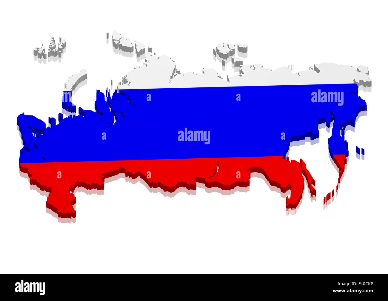 Map Russia Stock Photo