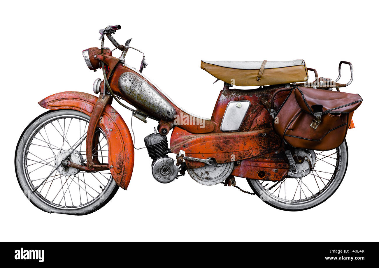 Vintage French Moped Stock Photo
