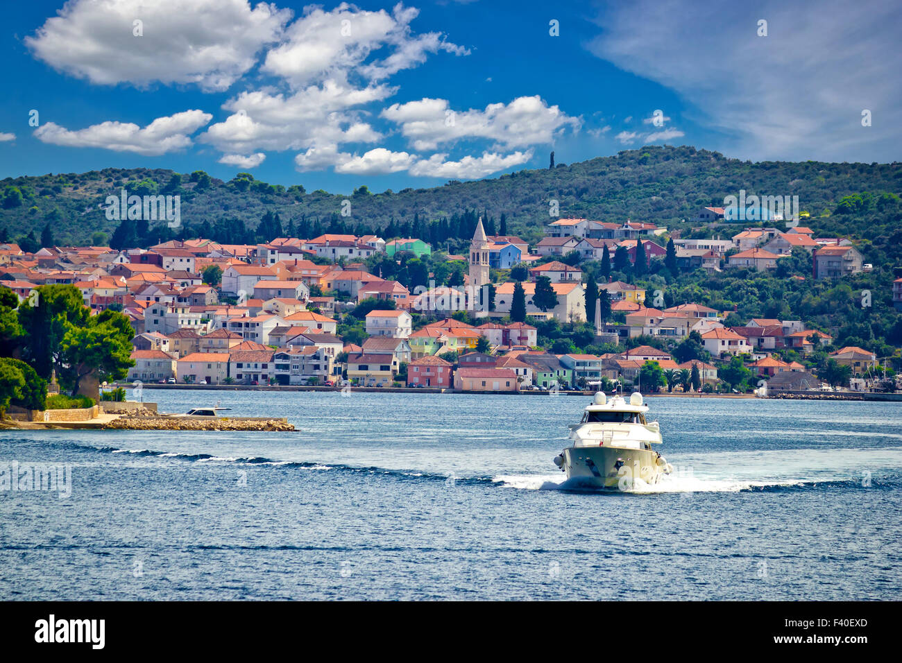 Island of Ugljan yachting destination Stock Photo