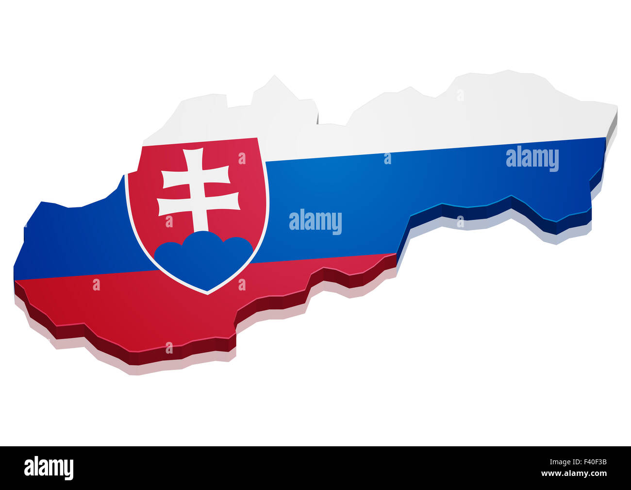 Map Slovakia Stock Photo