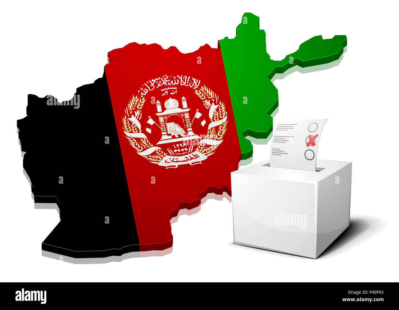ballotbox Afghanistan Stock Photo