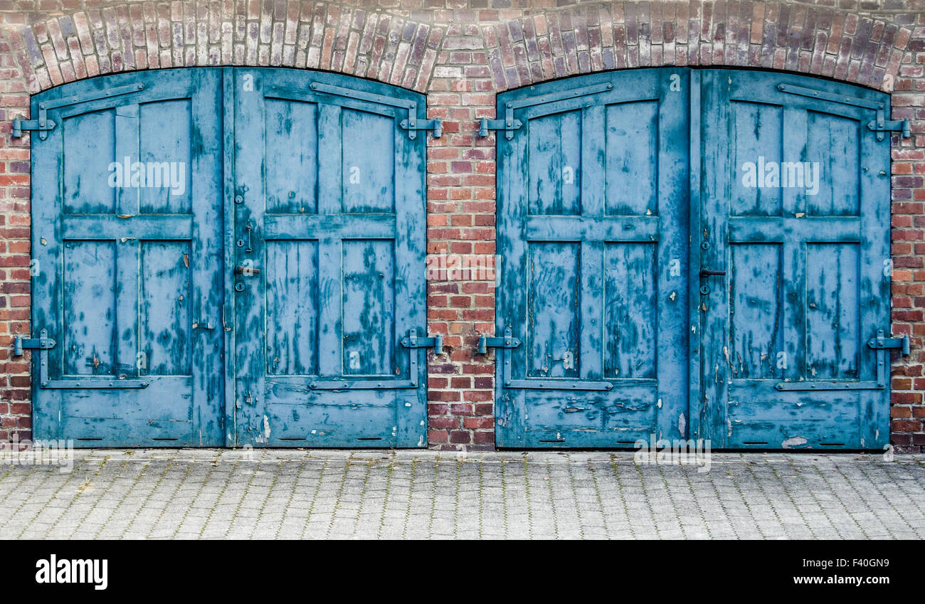 Rustic Heavy Wooden Doors Stock Photo