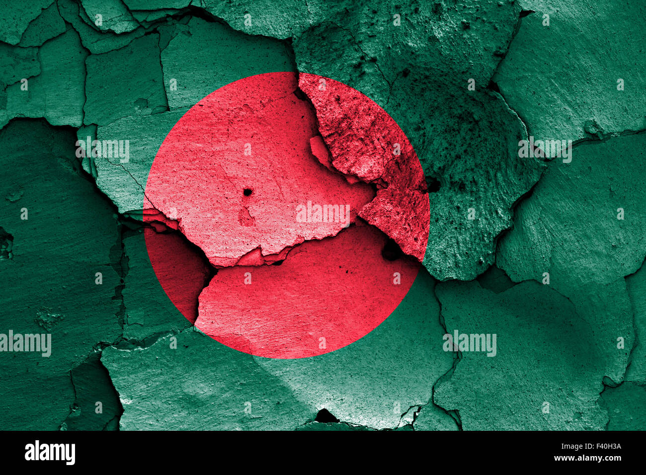 flag of Bangladesh painted on cracked wall Stock Photo - Alamy
