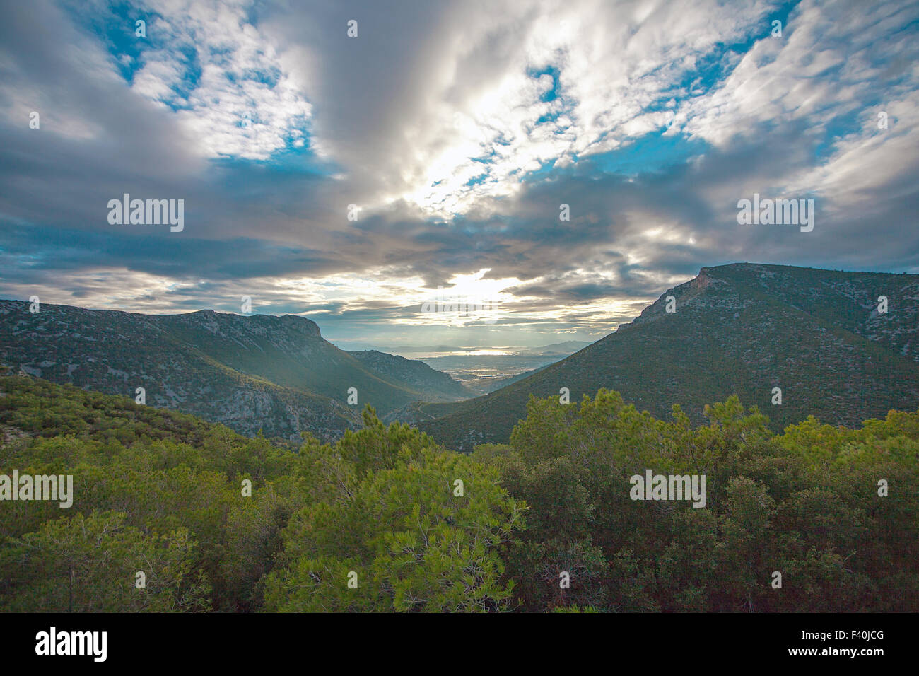 Landscape in Greece Stock Photo