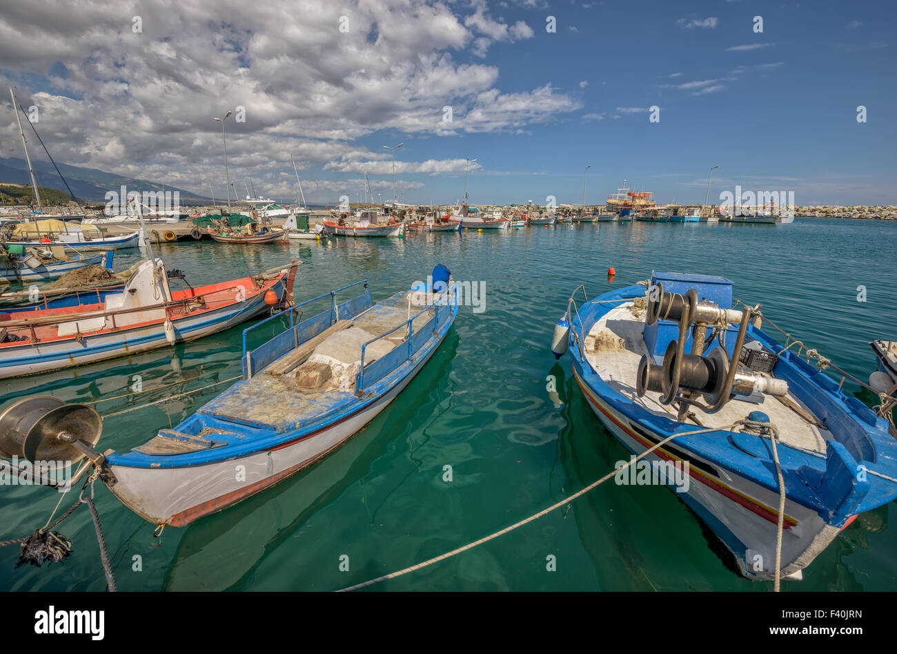 Bay for fishing boats Stock Photo