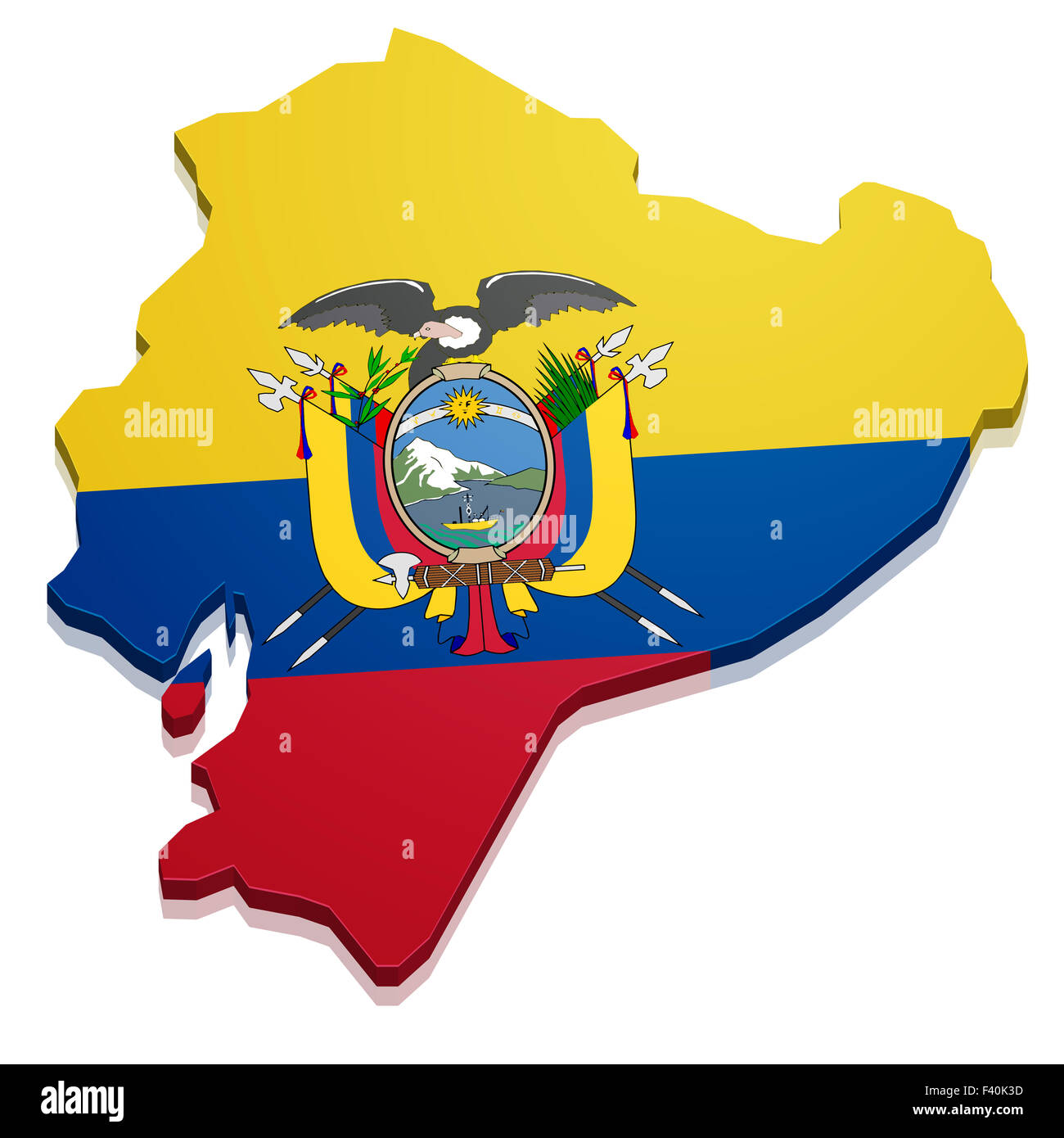 Map Ecuador Stock Photo