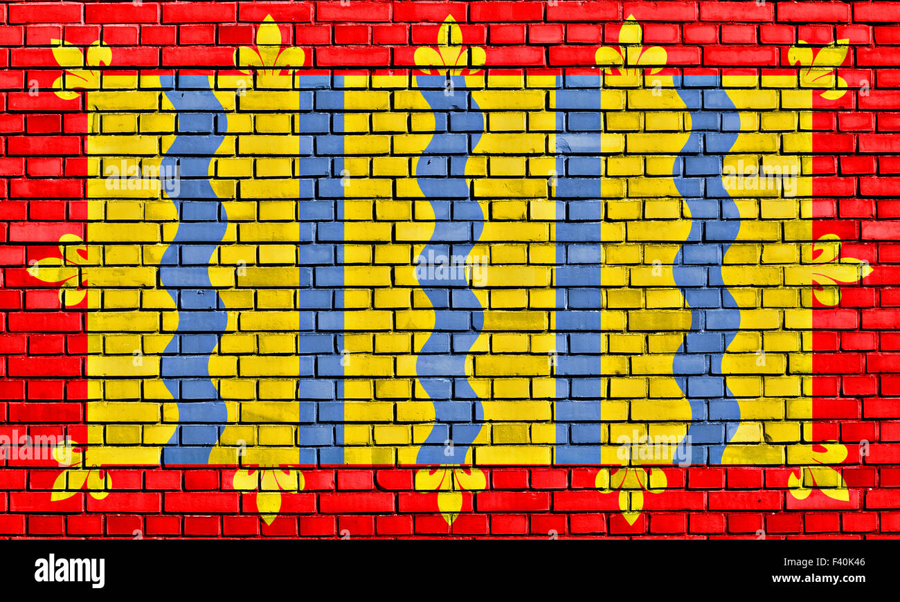 flag of Cambridgeshire painted on brick wall Stock Photo - Alamy