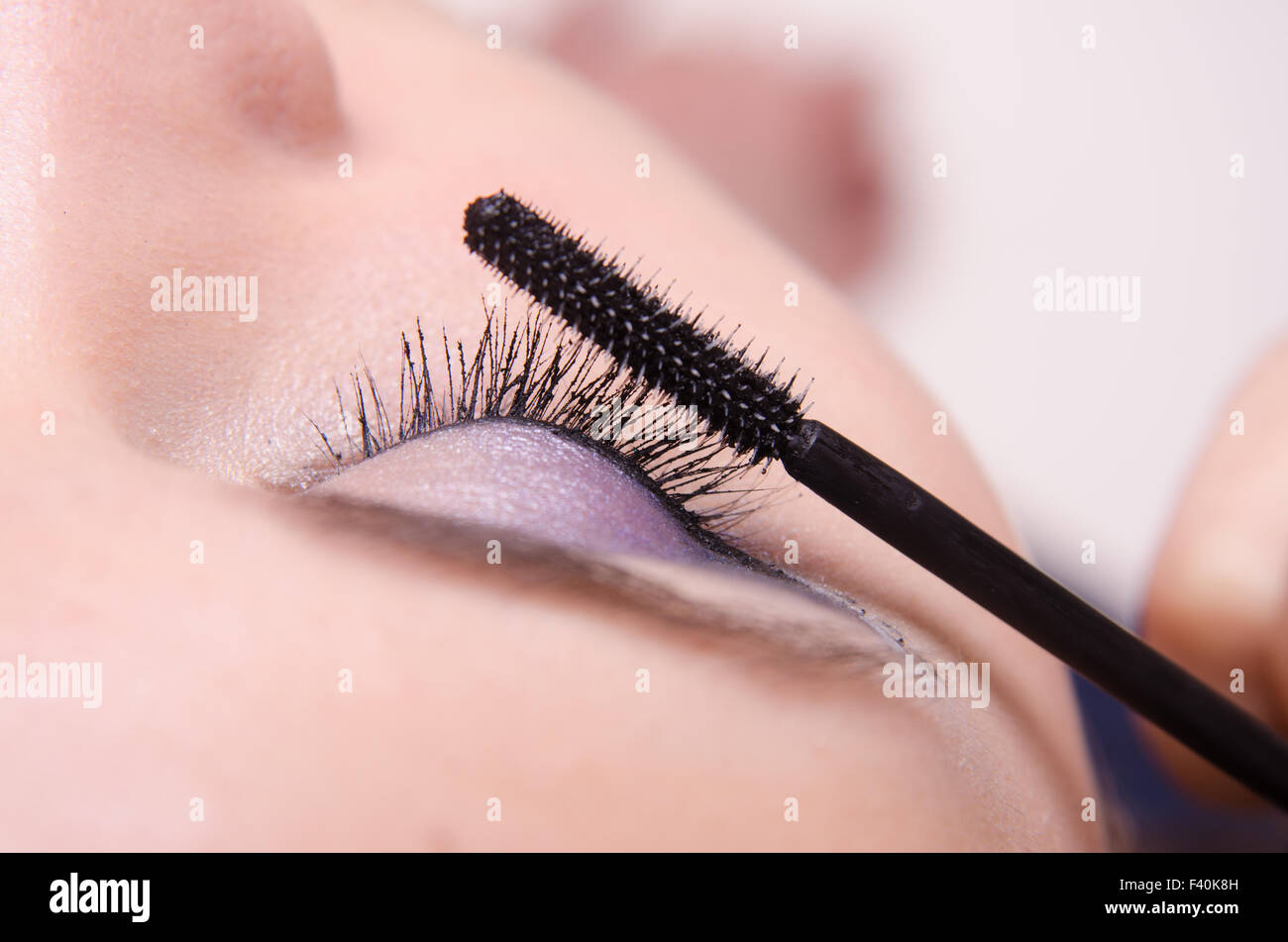Increasing the size of eyelashes mascara Stock Photo