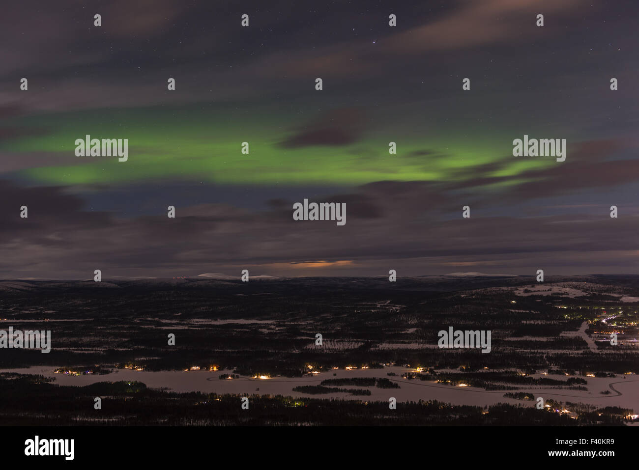 Northern lights, Gaellivare, Lapland, Sweden Stock Photo