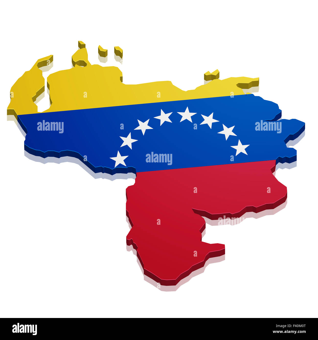 Map Venezuela Stock Photo