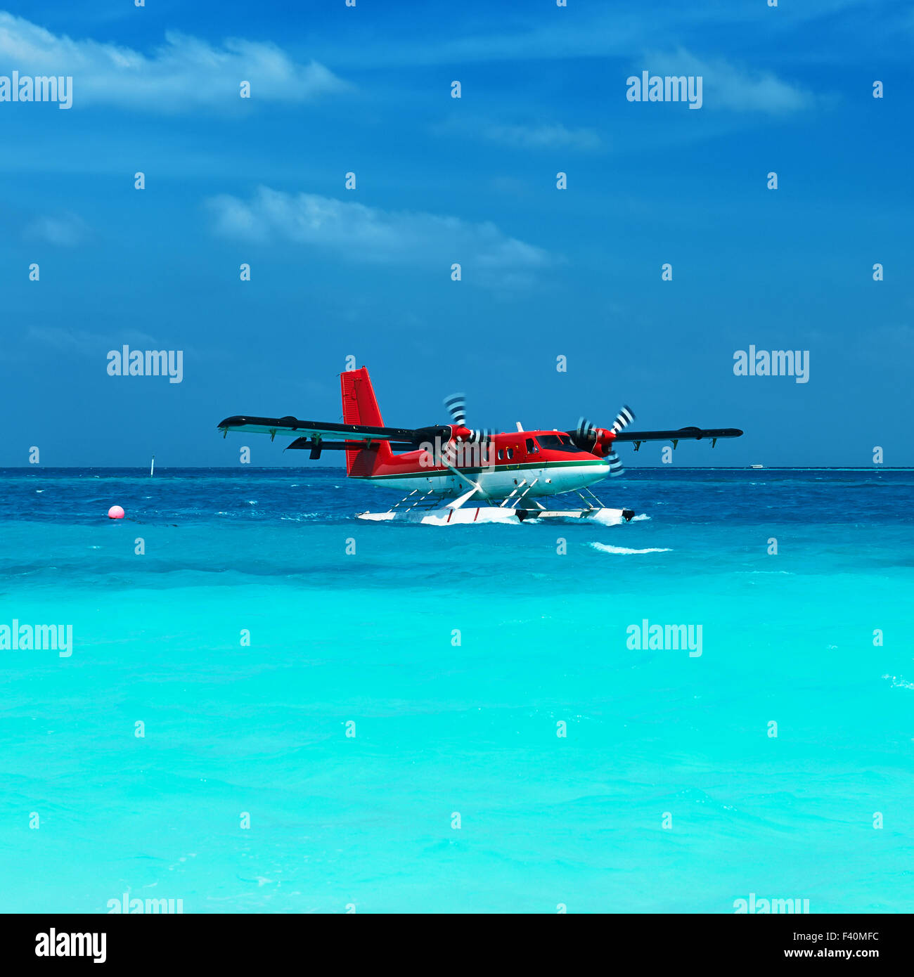 Twin otter seaplane at Maldives Stock Photo - Alamy