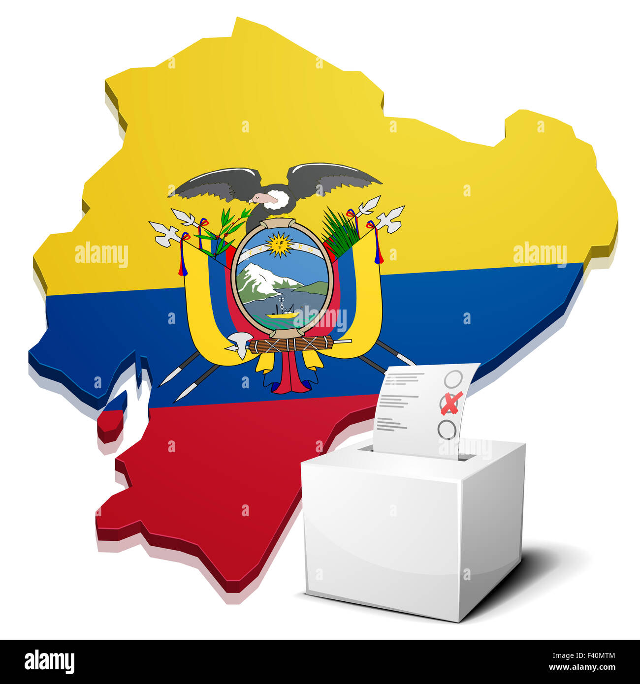 ballotbox Ecuador Stock Photo