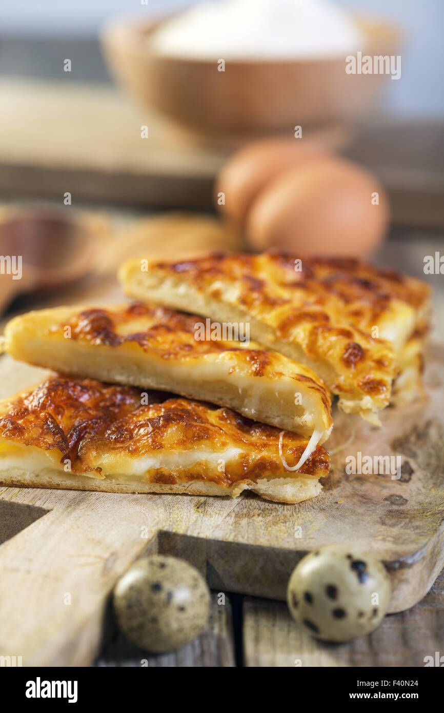Appetizing cheese pie. Stock Photo