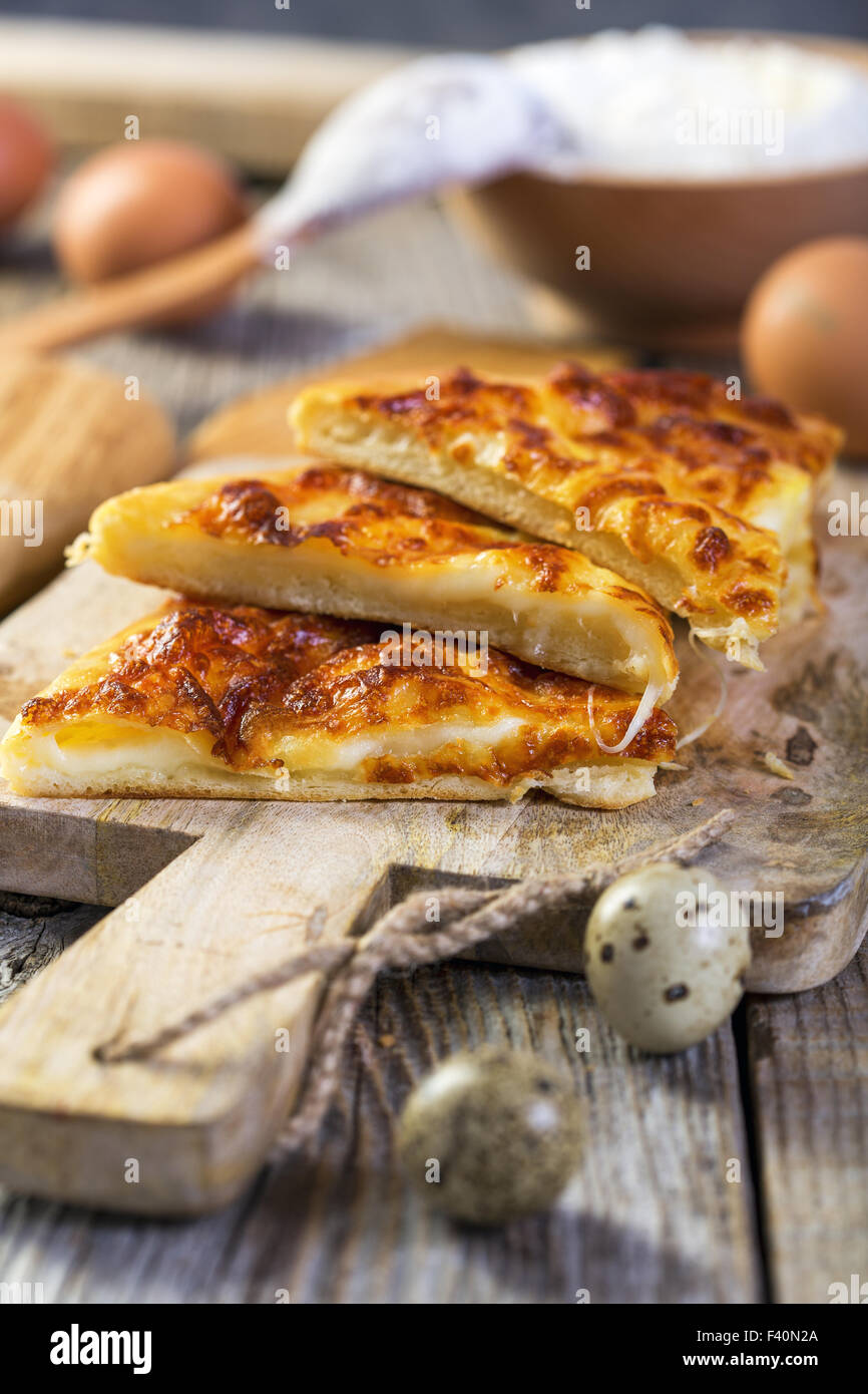 Cheese pie. Stock Photo