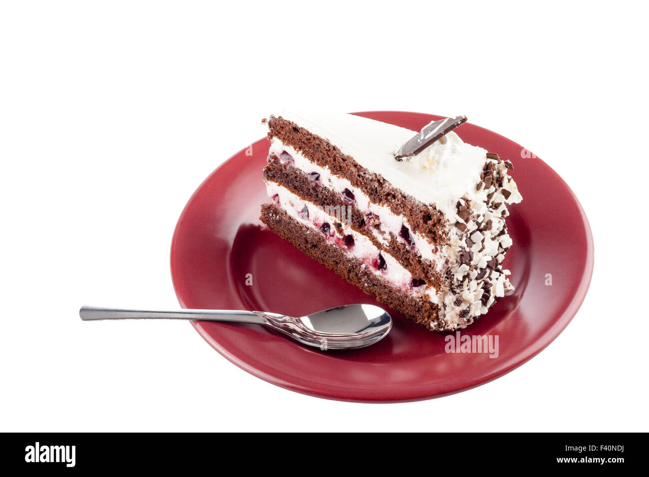 Multilayer Cake On Plate Stock Photo Alamy