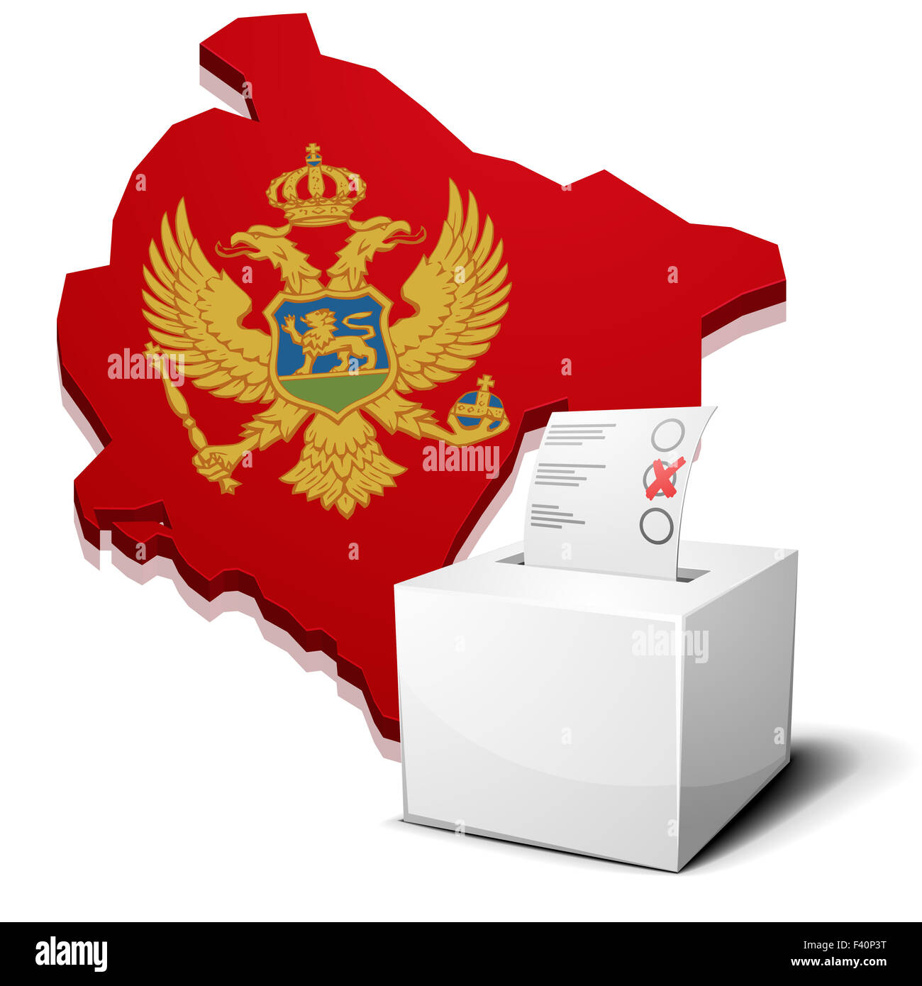 Montenegro flag and map hi-res stock photography and images - Alamy