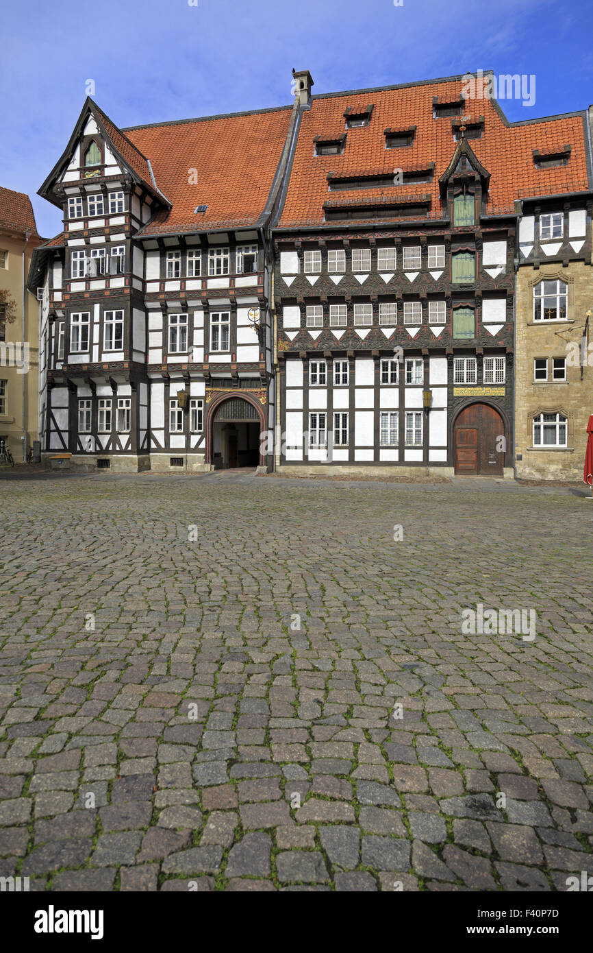 Old timbered houses in Braunschweig Stock Photo