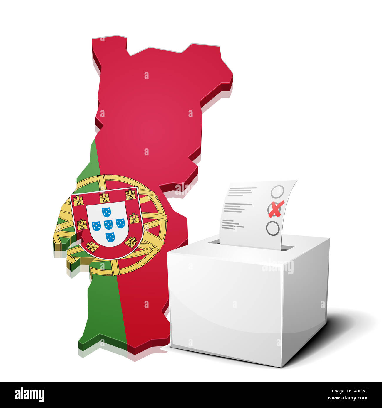 ballotbox Portugal Stock Photo