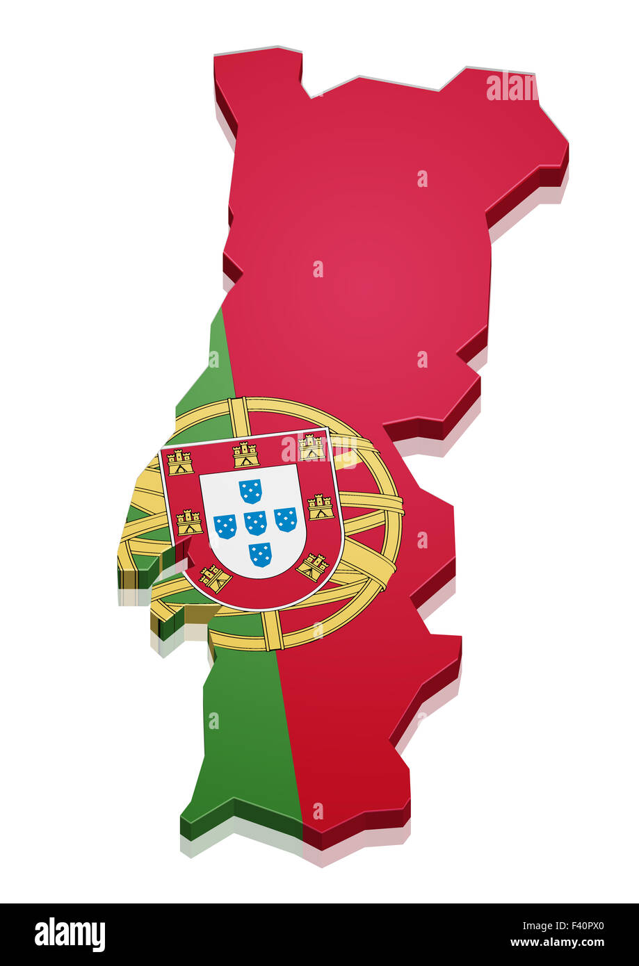 Map Portugal Stock Photo