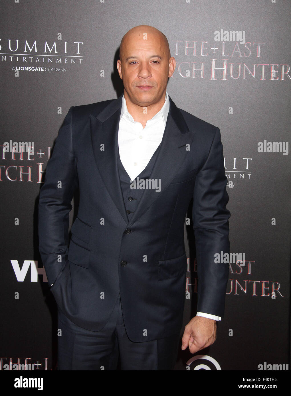 New York, USA. 13th Oct, 2015. Actor VIN DIESEL attends the New York special screening of 'The Last Witch Hunter' held at AMC Loews Lincoln Square. Credit:  Nancy Kaszerman/ZUMA Wire/Alamy Live News Stock Photo