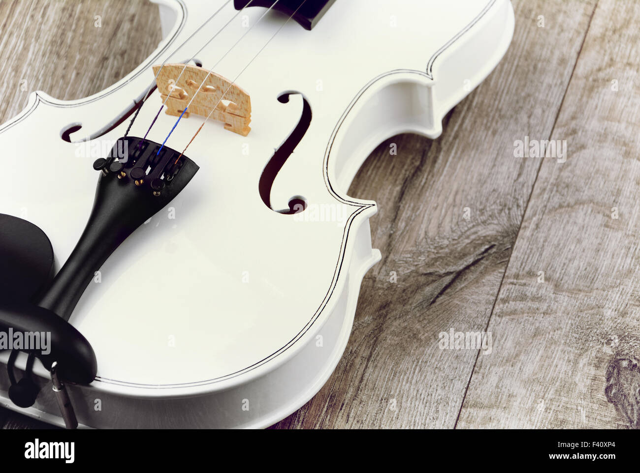 Beautiful white violin Stock Photo Alamy