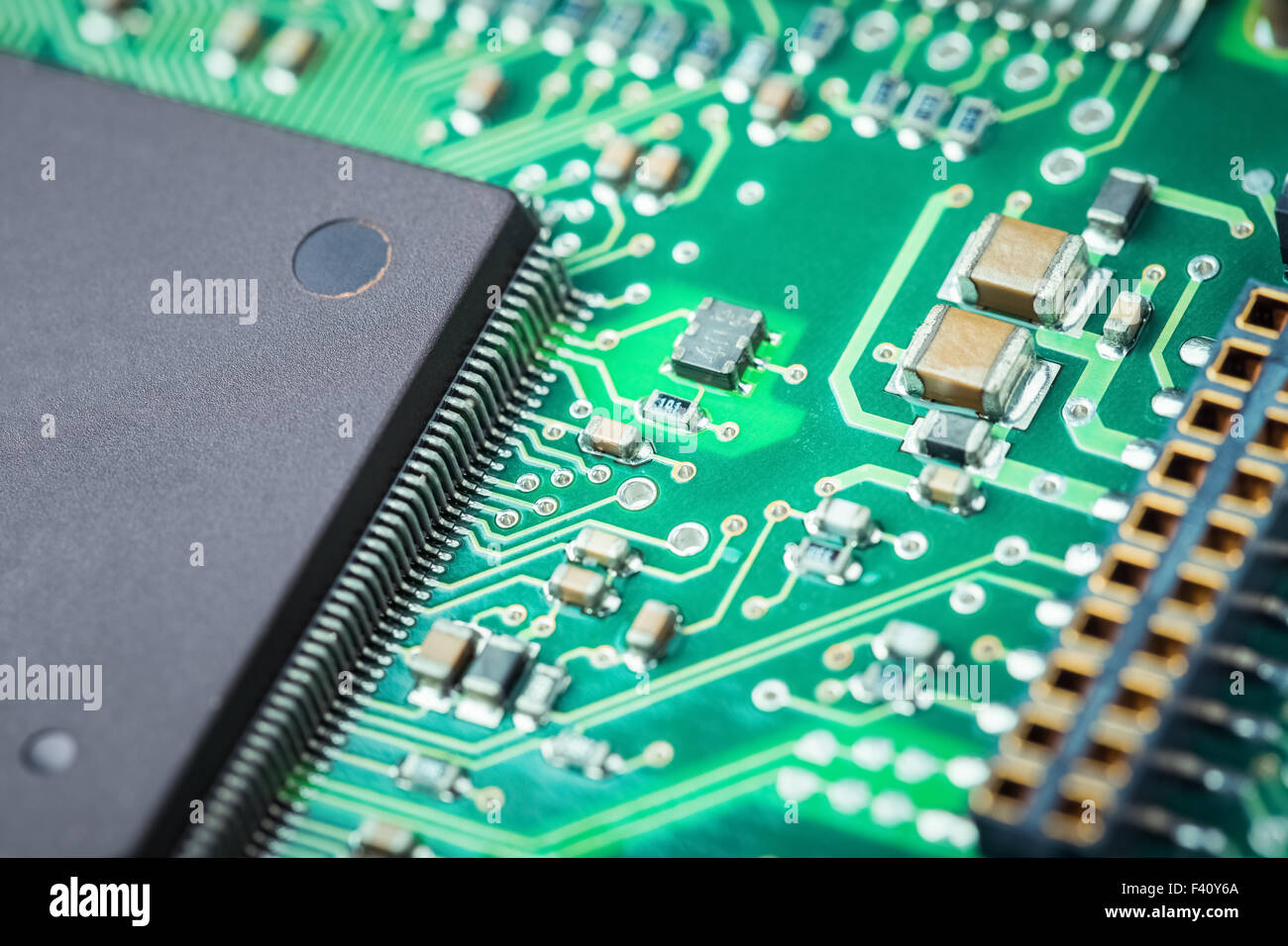 electronic board closeup Stock Photo