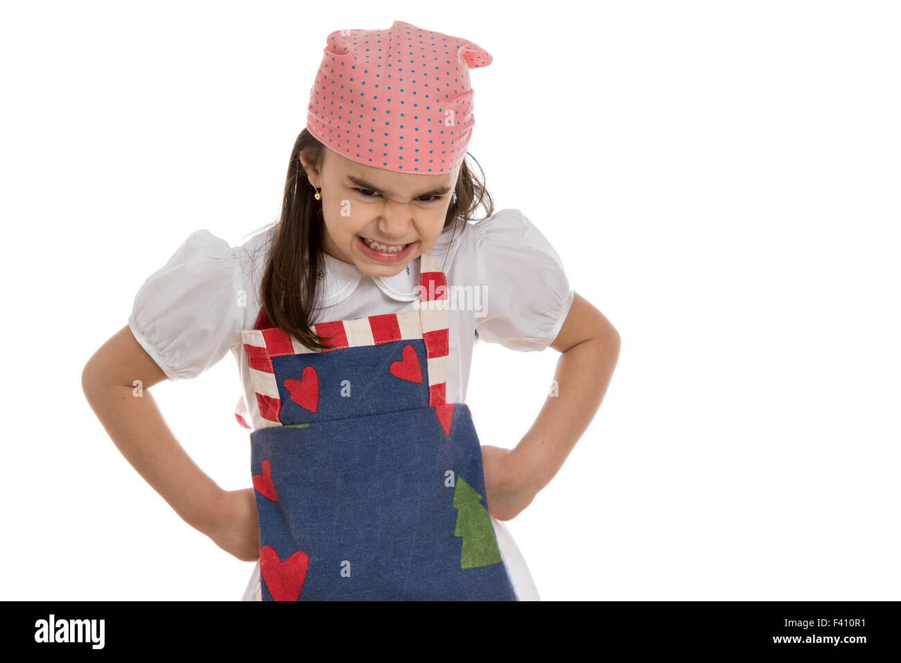 girl in apron Stock Photo Alamy