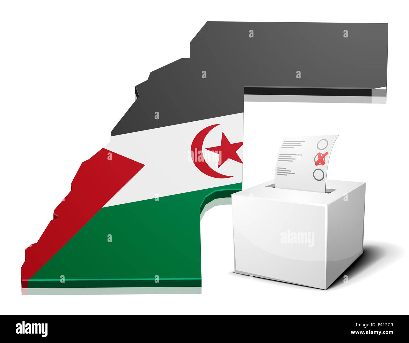 ballotbox Western Sahara Stock Photo
