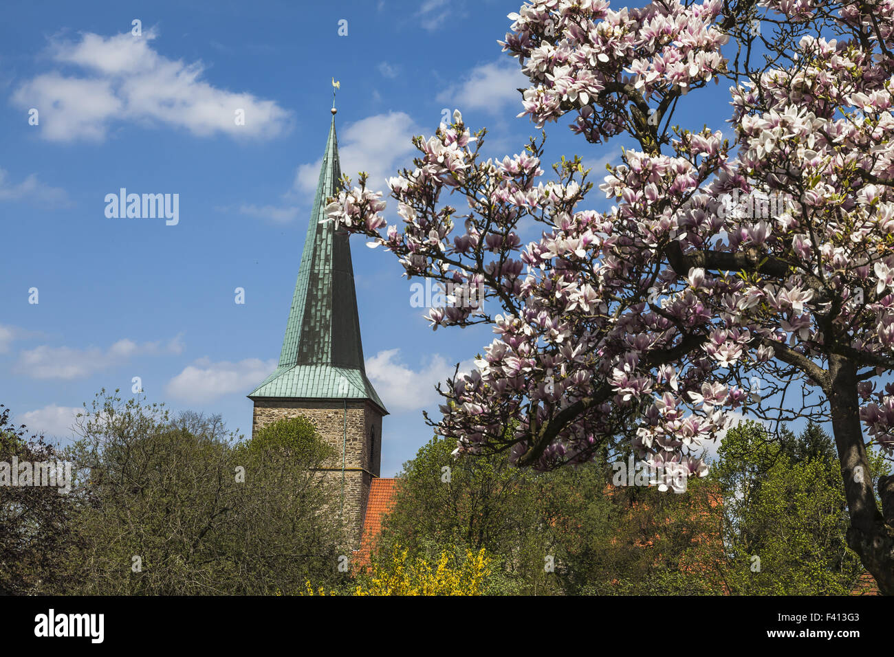 Evangelical St. Laurentius church in Germany Stock Photo