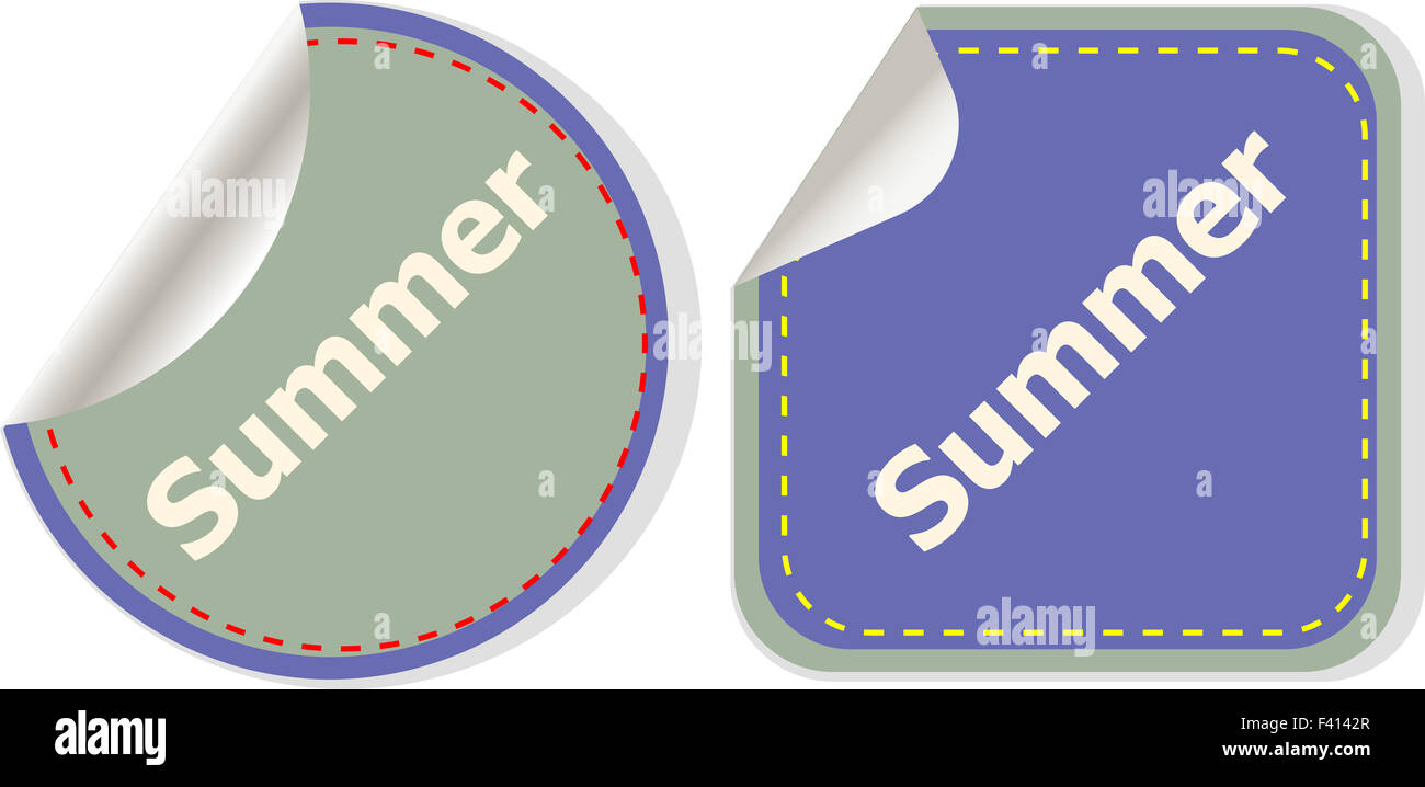 Summer icon. Internet button isolated on white background Stock Photo ...