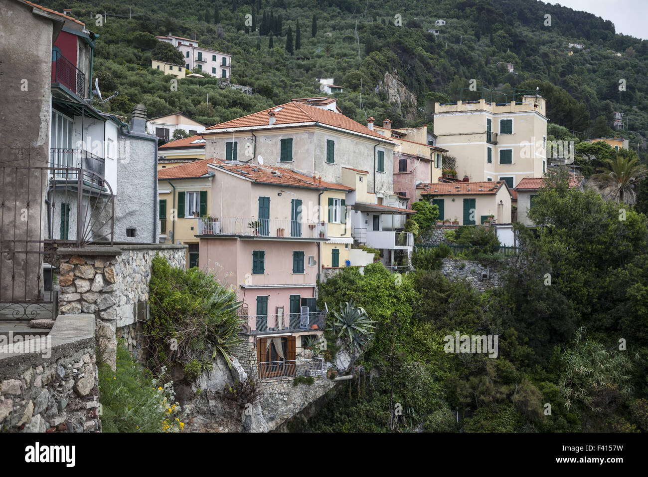 Tellaro, typical houses, Liguria, Italy Stock Photo Alamy
