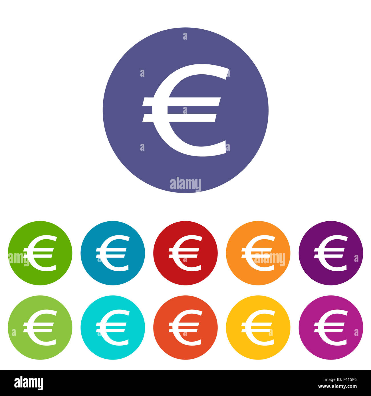 Euro flat icon Stock Photo Alamy