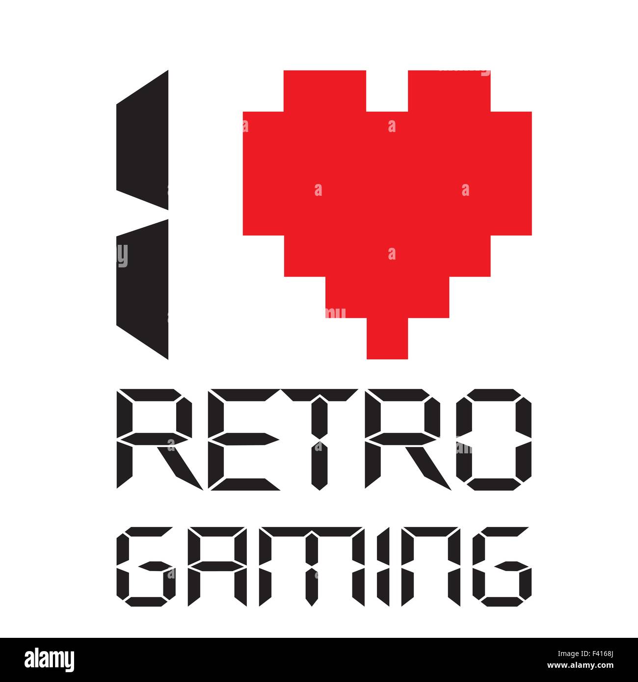 I love retro gaming Stock Vector