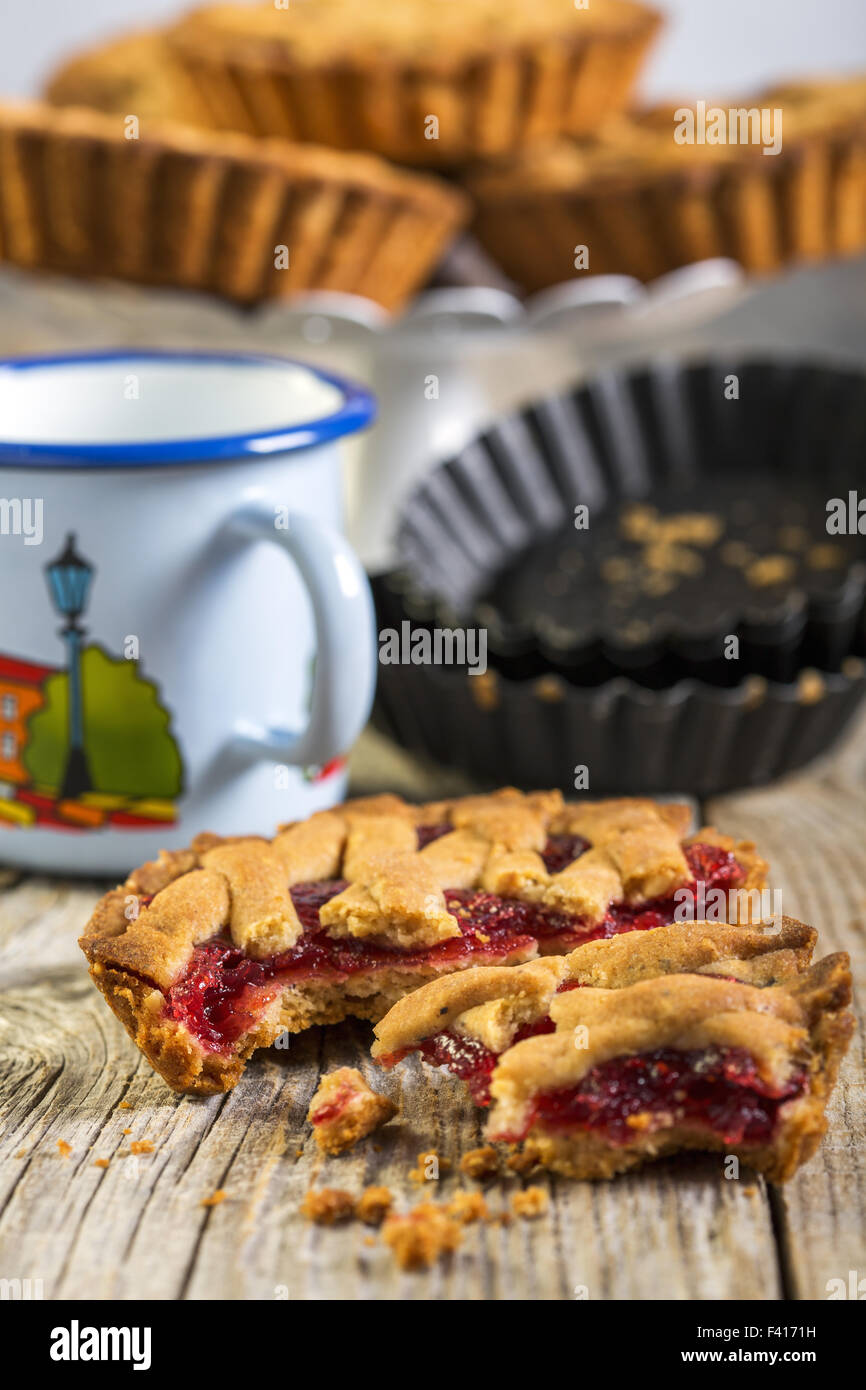 Cake with raspberry filling. Stock Photo