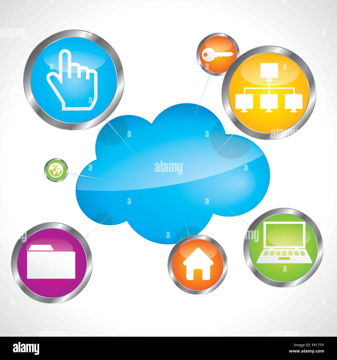 Cloud symbol Stock Vector