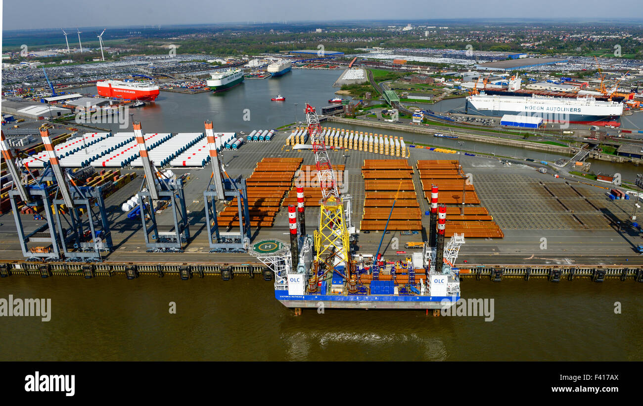 Harbour of Bremerhaven Germany Stock Photo