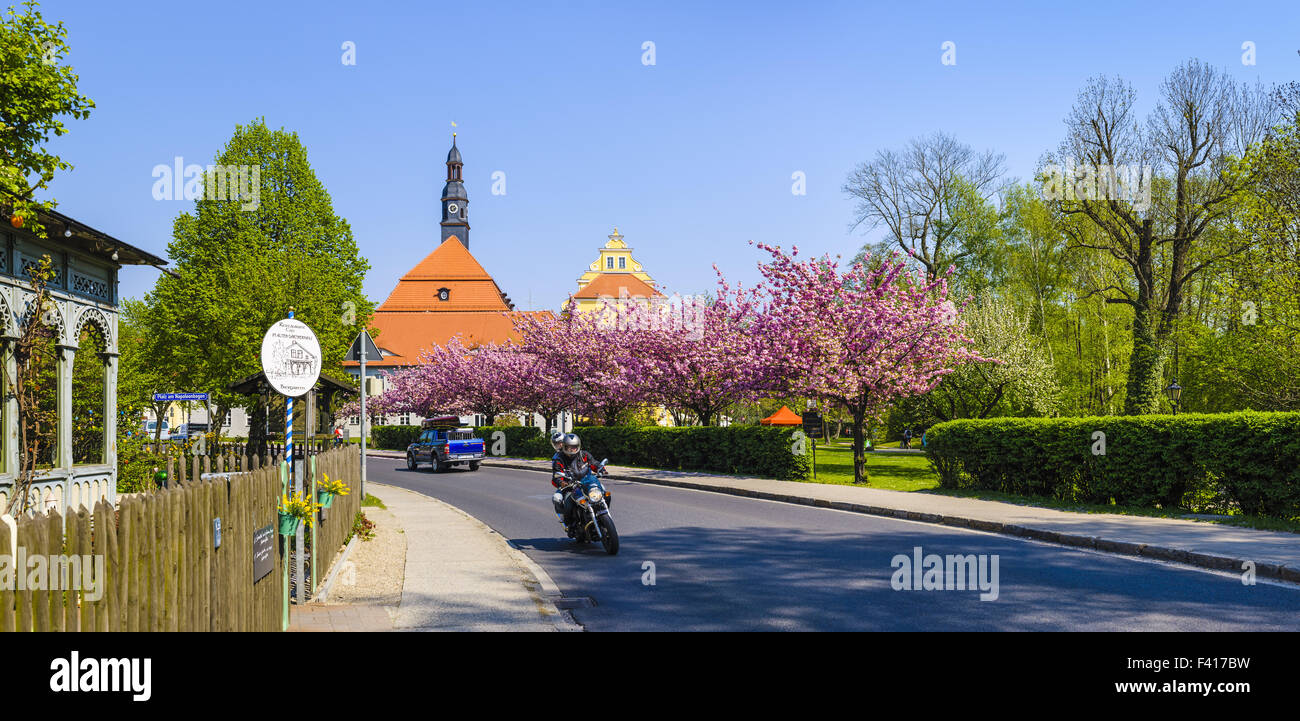 Blossom time in Luebben, Spreewald, Germany Stock Photo
