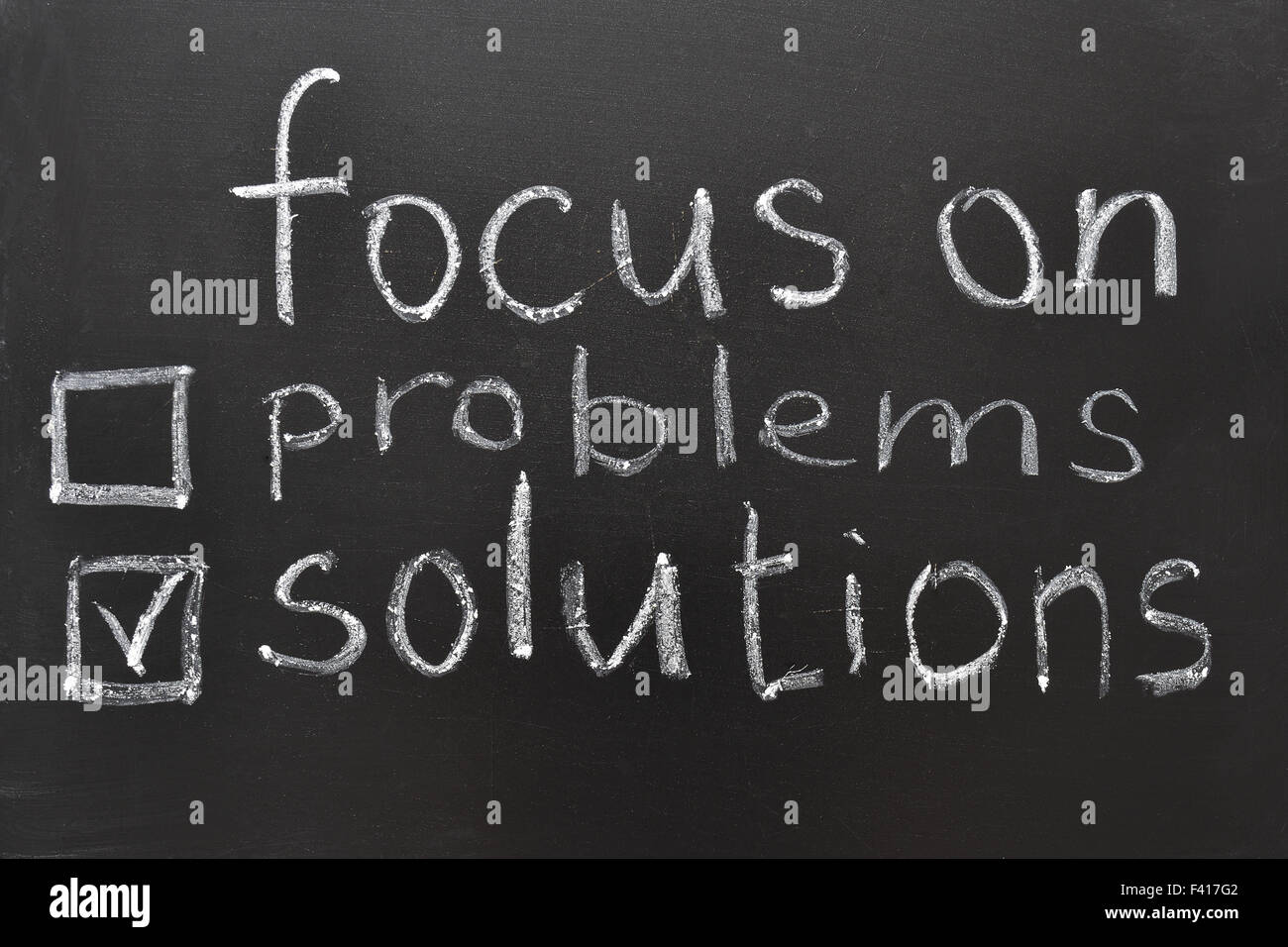 focus on solutions concept Stock Photo